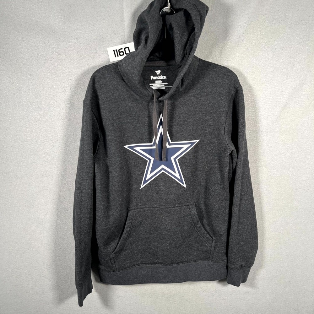 Dallas Cowboysβ Hoodie Mens Small Gray Fanatics Fleece National Football League